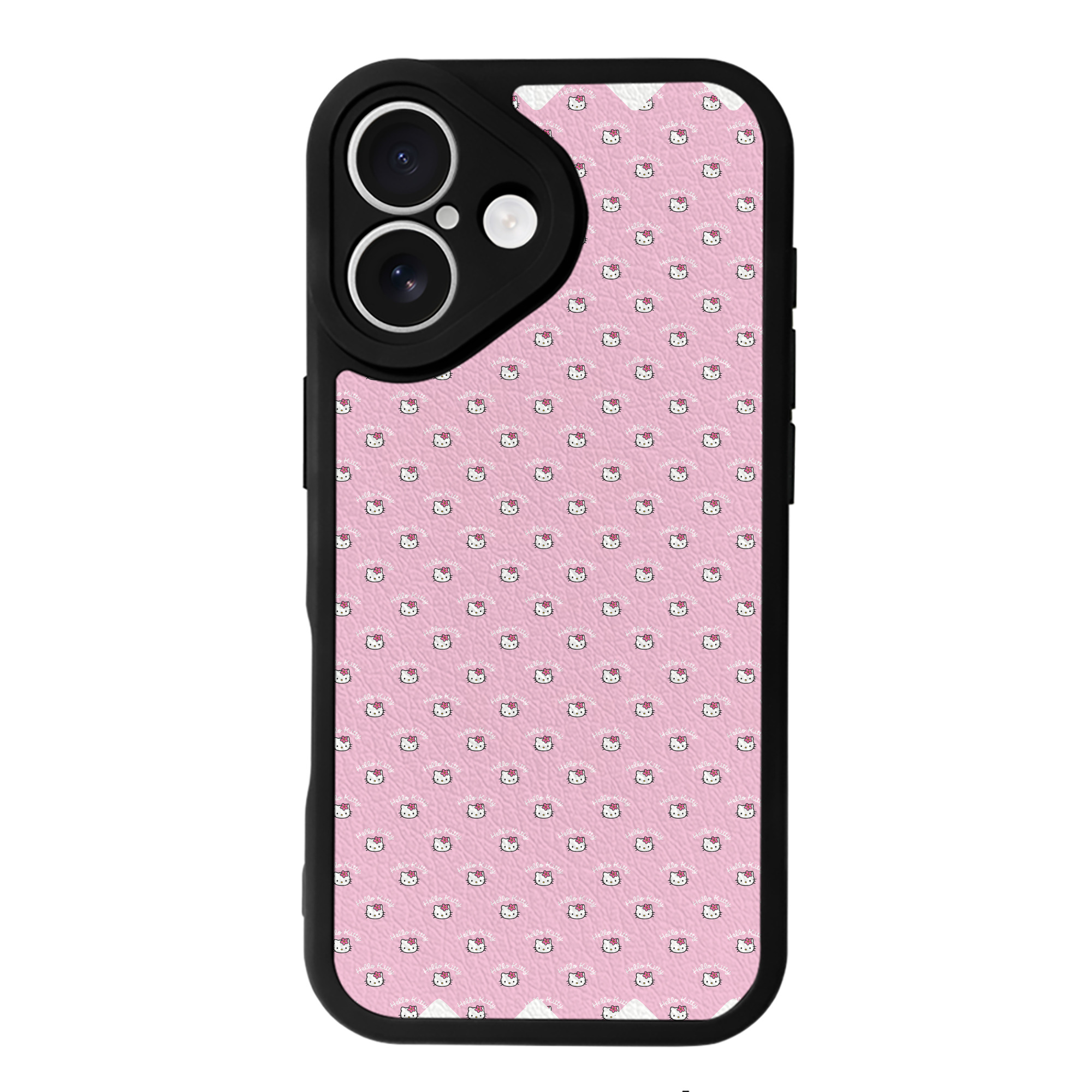 （画像用） Hello Kitty ハローキティ 【iPhone 16シリーズ対応】シリコンスマホケース（レザー調） 材質：シリコン